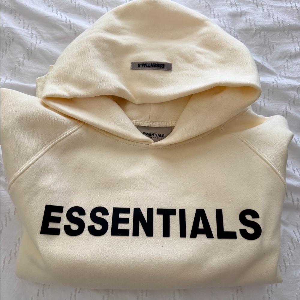 ESSENTIALS Men’s Cream hoodie